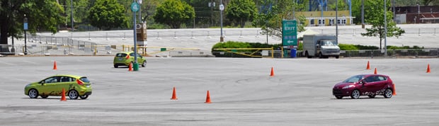 Fiesta Agents receiving driving tips during Training Weekend