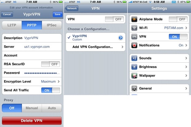 iPhone/iPod Touch VyprVPN Setup
