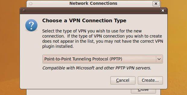 Add PPTP VPN Connection - Ubuntu