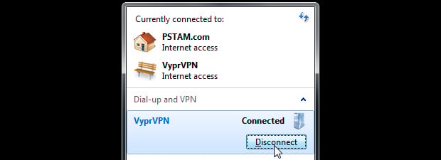 Disconnect from VPN - Windows 7