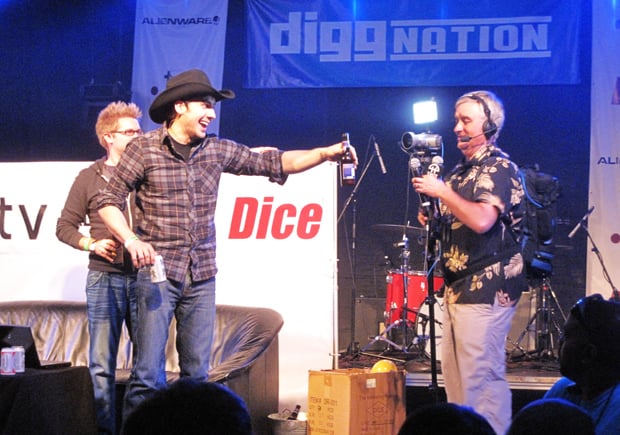 Alex Albrecht, Kevin Rose and Leo Laporte at Diggnation