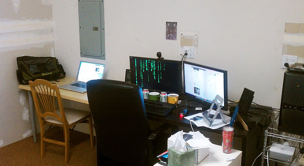 Notifo Office - in a garage in Menlo Park