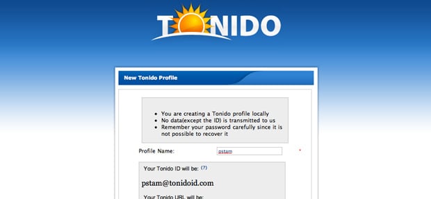 TonidoPlug registration with TonidoID