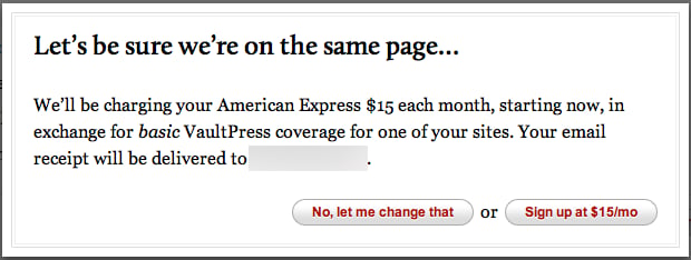 VaultPress Pricing