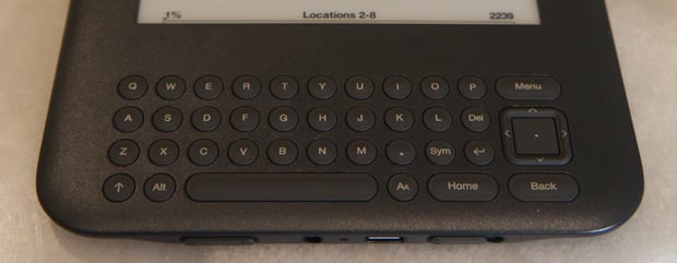 Amazon Kindle 3 Keyboard Closeup