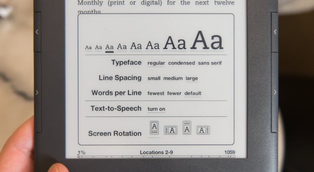 Kindle Screen Options