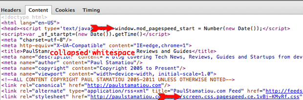 Google mod_pagespeed enabled - markup changes