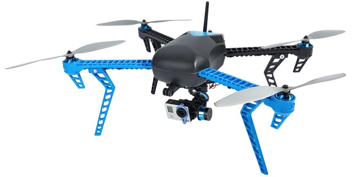 3D Robotics IRIS quadcopter with gimbal and GoPro