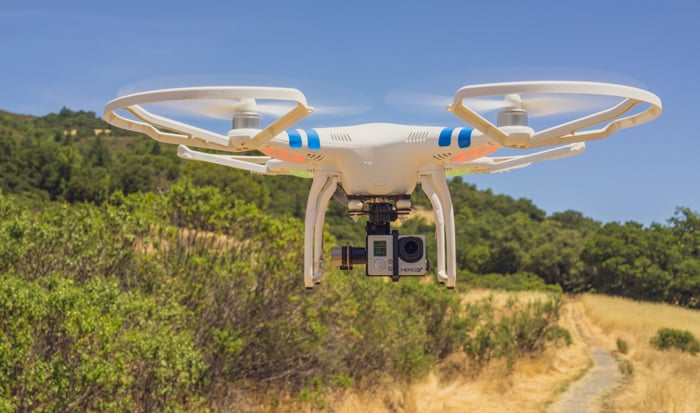 DJI Phantom 2 with HD-3D gimbal and GoPro