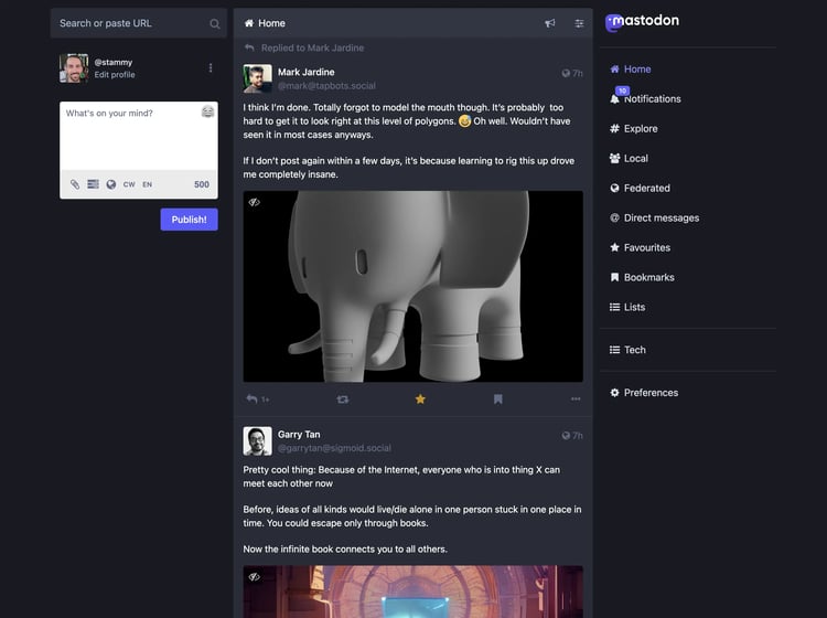 The Mastodon server I use, stammy.design