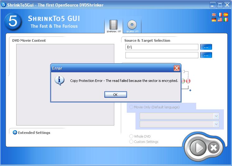Copy Protection Error