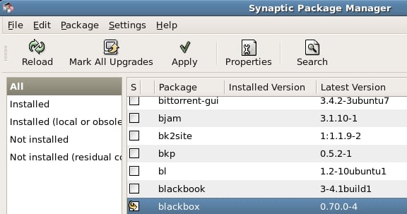 Synaptic Package Manager
