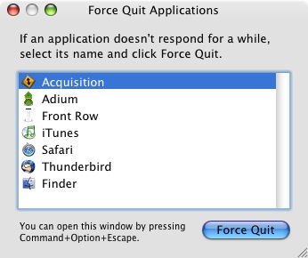 force quit hotkey mac