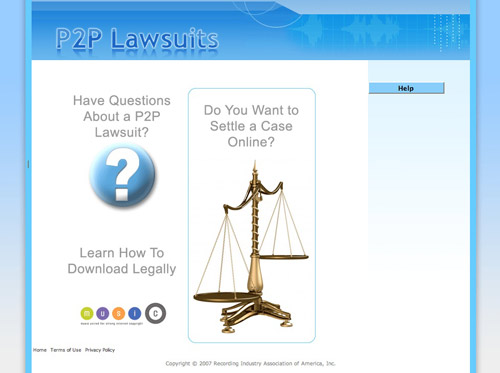 RIAA P2P Lawsuits