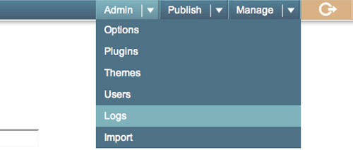 Habari Admin Panel Navigation