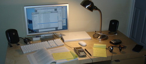 MacBook on desk