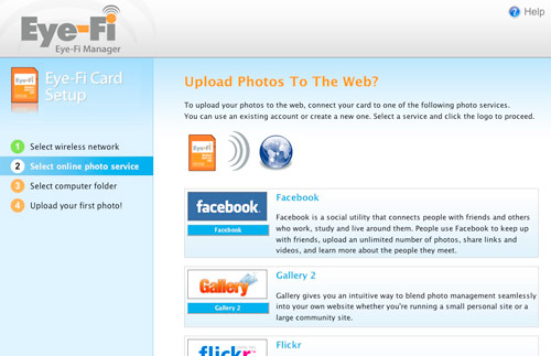 Eye-Fi Website Setup