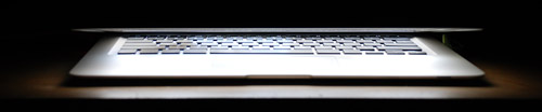 MacBook Air in the dark