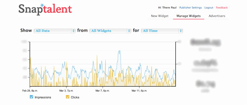 Snaptalent Manage Widgets