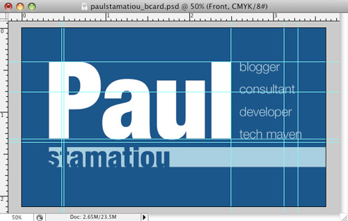 Paul Stamatiou's Business Card