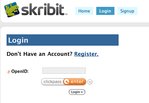 Skribit Support for Clickpass and OpenID