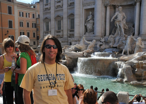 Paul Stamatiou at Trevi Fountain in Rome, Italy