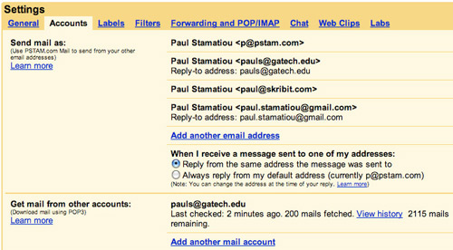 PSTAM.com Google Apps Gmail - Accounts