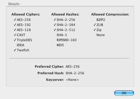 PGP Key Support