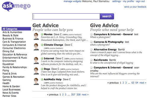 AskMeGo Homepage