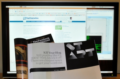 Wired Magazine article: Kill Your Blog