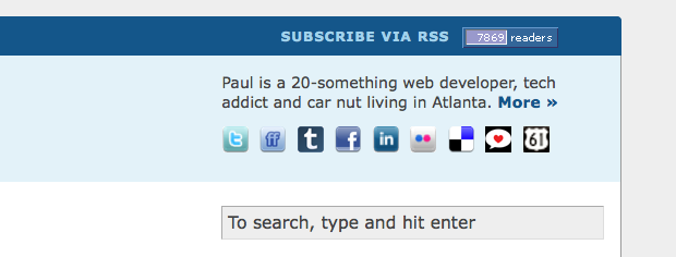 PaulStamatiou.com Redesign, header