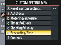 Nikon D90 Menu