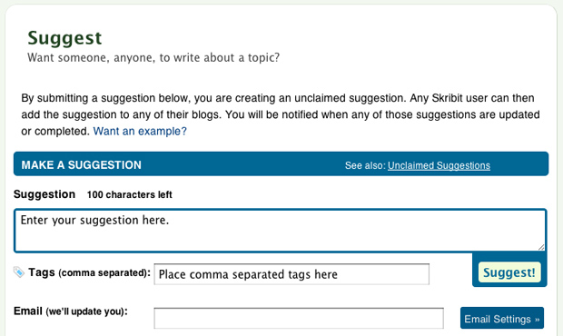 Make a Suggestion - Skribit