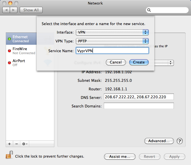 mac os x vpn windows server 2012