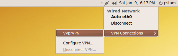 Connect to VPN - Ubuntu 9.10