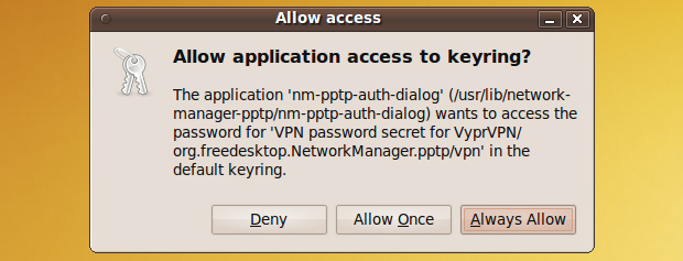 Allow application access to keyring - Network Manager - Ubuntu