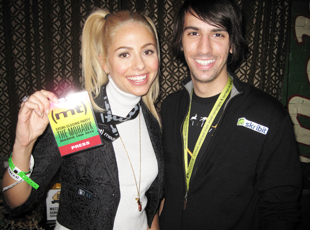 Sarah Austin and Paul Stamatiou at Media Temple party