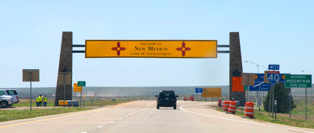 Entering New Mexico