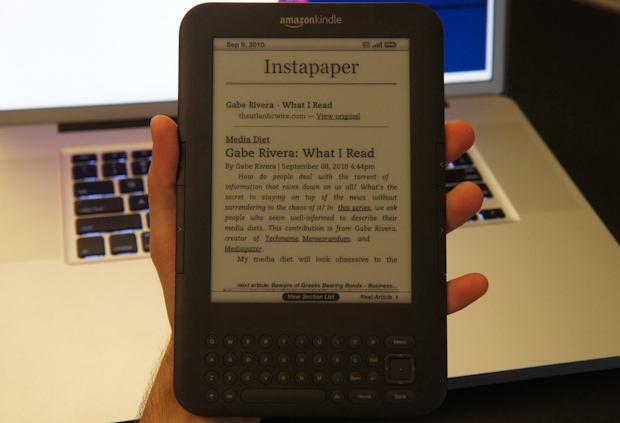 kindle instapaper