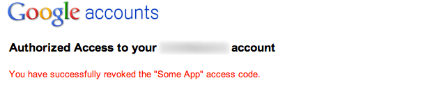 Revoke access code for Google Apps Two-step verification