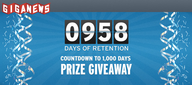 Giganews usenet 1000 days of retention contest