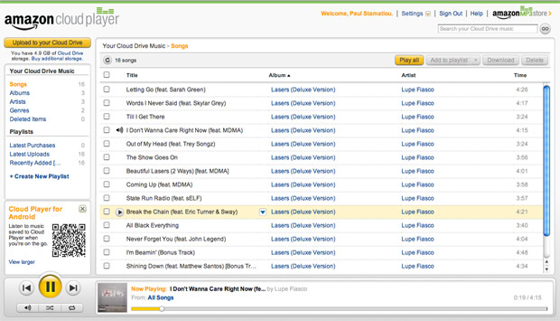 Amazon Cloud Player for Web