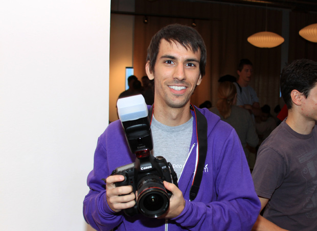 Paul Stamatiou using a Canon EOS 5D Mk II at Y Combinator