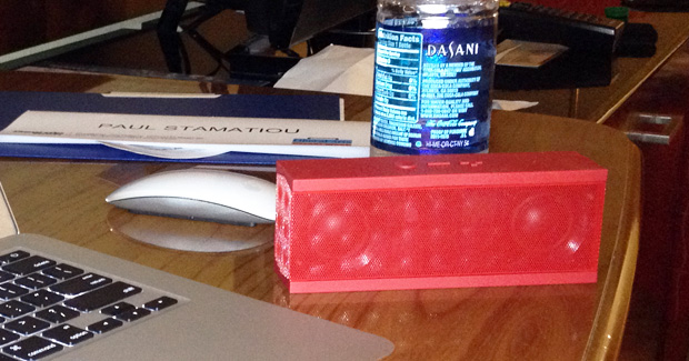 Jawbone Jambox wireless bluetooth speaker at a hotel