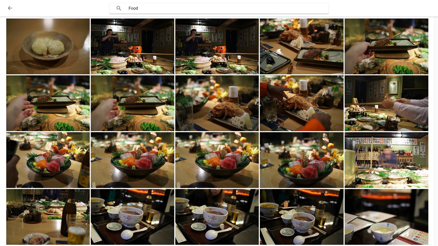 Google Photos Things - food cluster