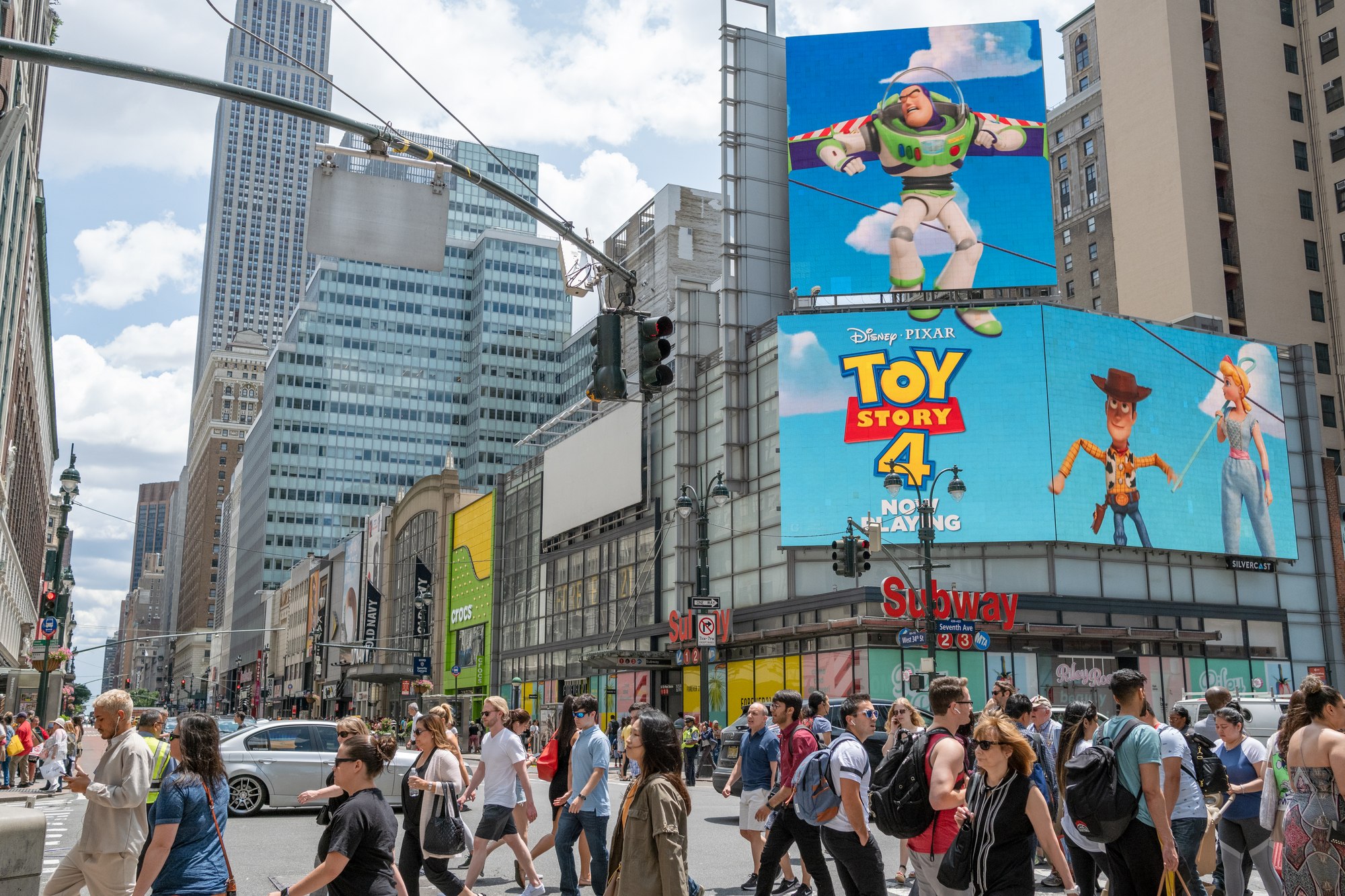 W 34th St & 7th Ave, near Penn Station and Herald Square